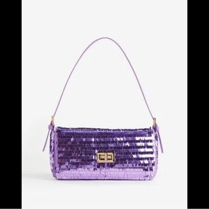 ISO. H&M purple sequin bag